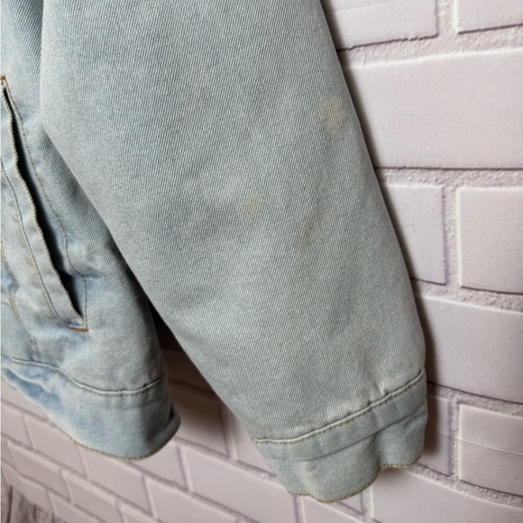 Brooklyn Cloth Sherpa-Lined Denim Jacket Light Wash Size L - Picture 10 of 13